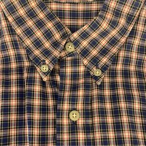 BURBERRY Vintage Navy Blue Nova Check Button Down Shirt